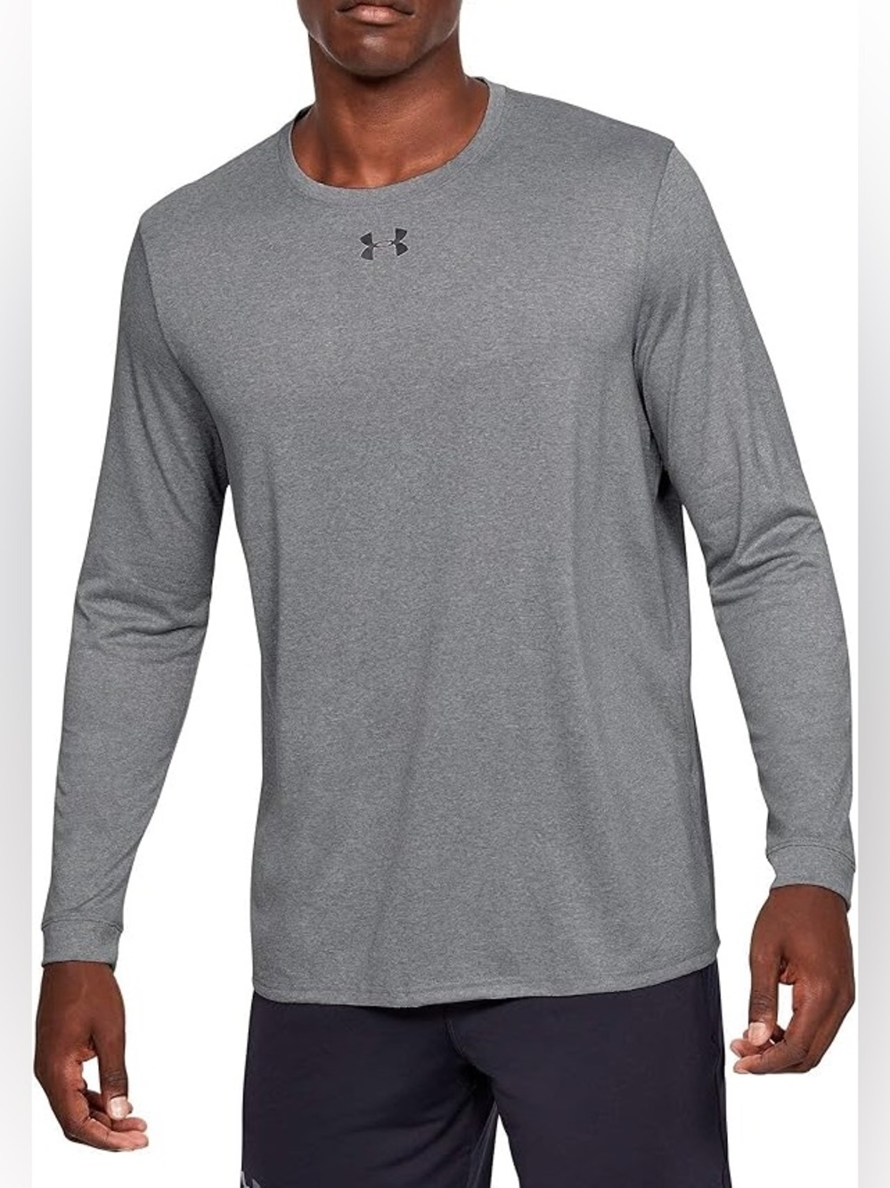 Under Armour Mens Loose Heatgear Long Sleeves Tee Gray 4XL Activewear Athleisure